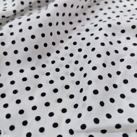 UMGEE Nwt Flowy Ruffle Polka Dot Skirt Set M White Black Full Skirt Western - Picture 5 of 12